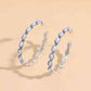 Artificial Turquoise C-Hoop Earrings - Blue Verve Boutique