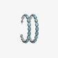 Artificial Turquoise C-Hoop Earrings - Blue Verve Boutique