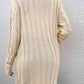Cable-Knit Button Down Cardigan with Pockets - Blue Verve Boutique