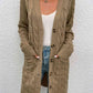 Cable-Knit Button Down Cardigan with Pockets - Blue Verve Boutique