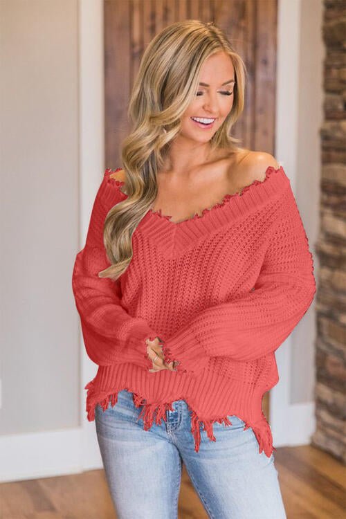 Frayed sweater clearance boutique