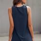 Ribbed Buttoned V-neck Tank - Blue Verve Boutique